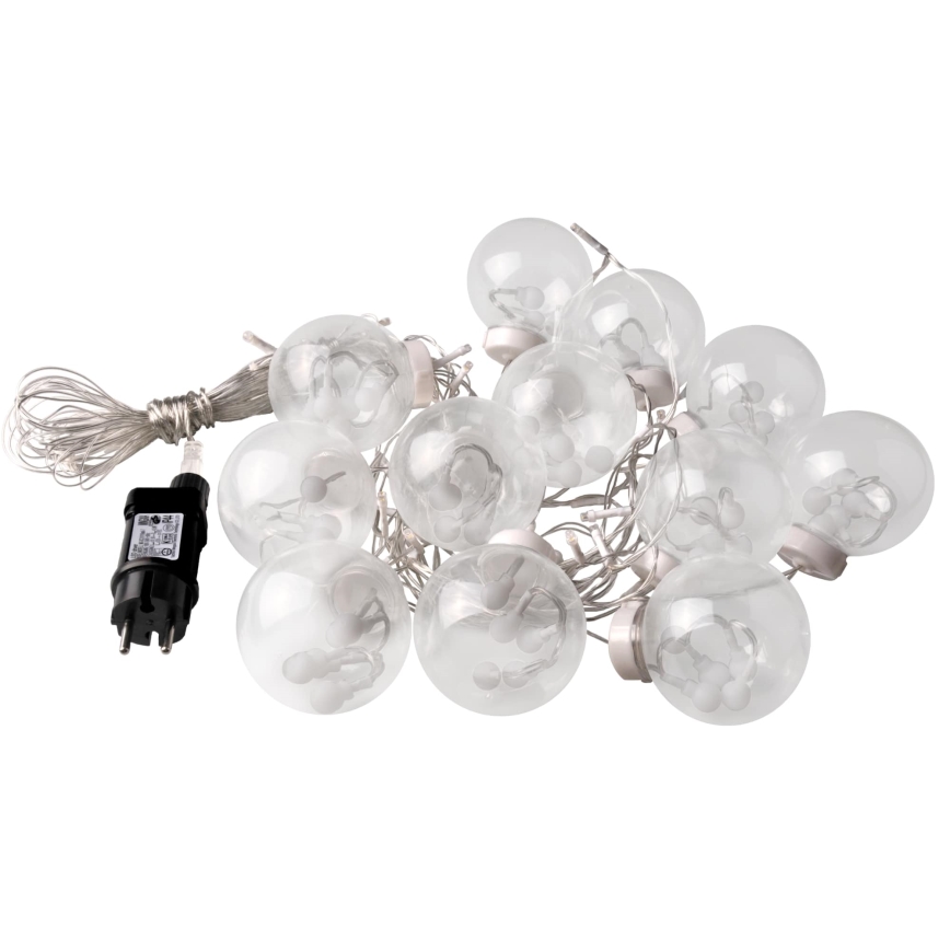 LED julgardin WISH BALLS 108xLED/8 funktioner 4,5 m varmvit