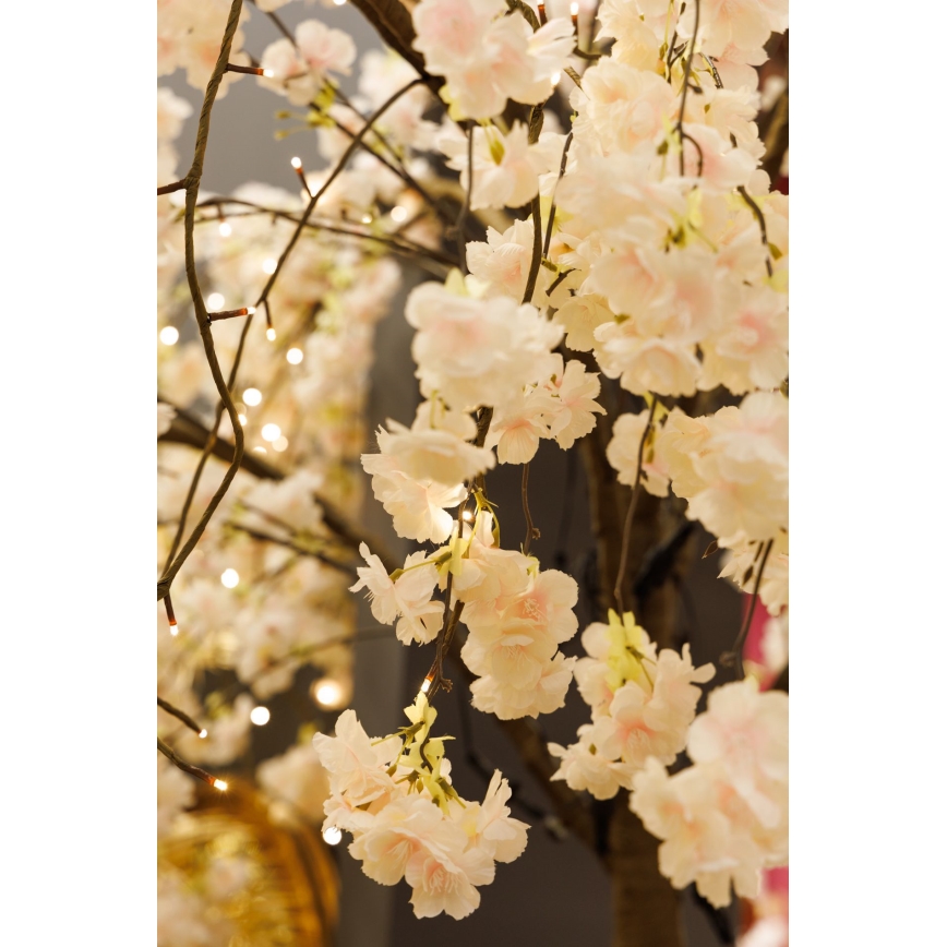 LED Juldekoration konstgjord träd CHERRY TREE 288xLED/230V 2,5 m körsbär