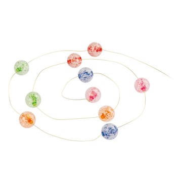 LED julkedja  10xLED/2xAA 2,35m flerfärgade