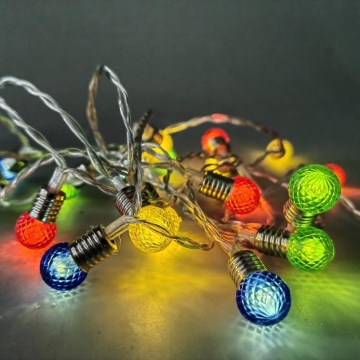 LED julkedja 20xLED/2xAA/varm vit 1,8m glödlampor