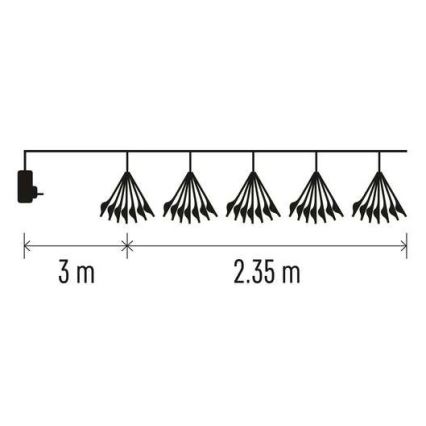 LED julkedja  150xLED/5,35m varm vit 