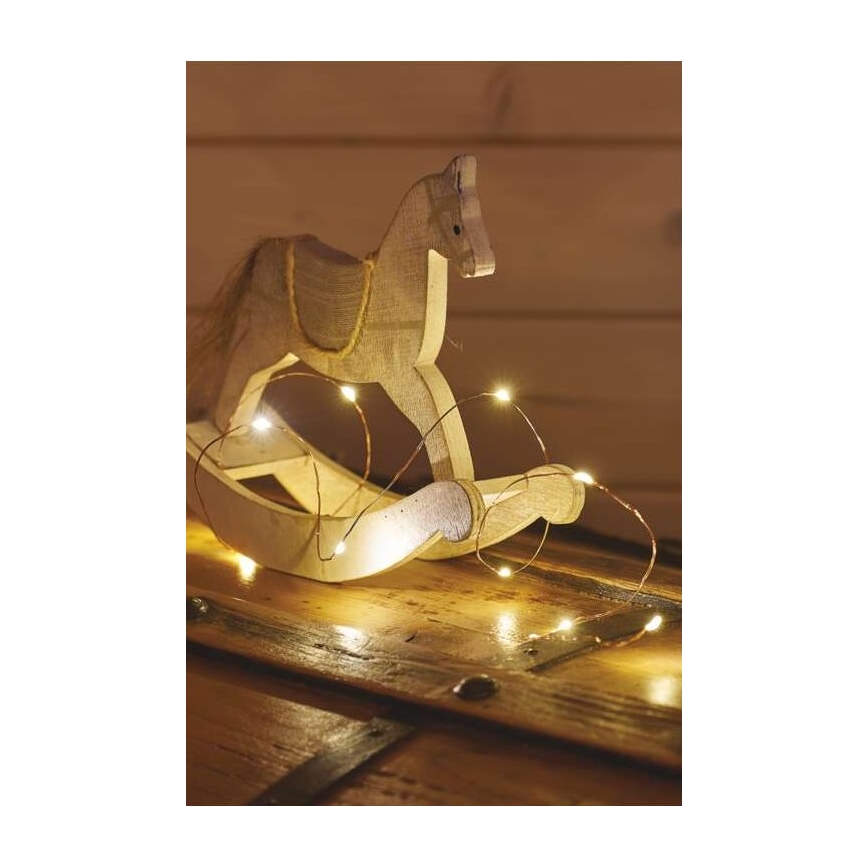 LED julkedja  20xLED/2,4m varm vit 