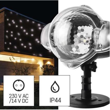 LED julprojektor för utomhusbruk LED/4W/230V IP44 kallvit