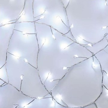 LED-julslinga 100xLED/3xAA 2,7 m kallvit