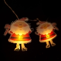 LED julslinga 10xLED/2xAA 1,35 m varmvit santa