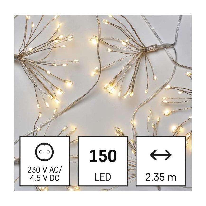 LED julslinga 150xLED/5,35m varmvit