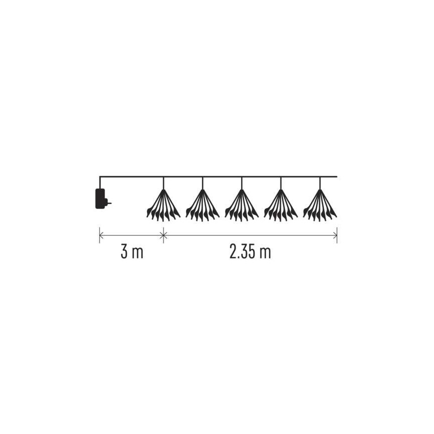 LED julslinga 150xLED/5,35m varmvit