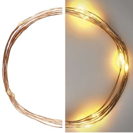 LED julslinga 20xLED/2,4m varmvit