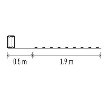 LED julslinga 20xLED/2,4m varmvit