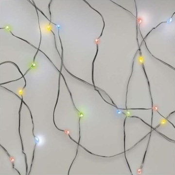 LED-julslinga 20xLED/2xAA 2,4 m flerfärgad