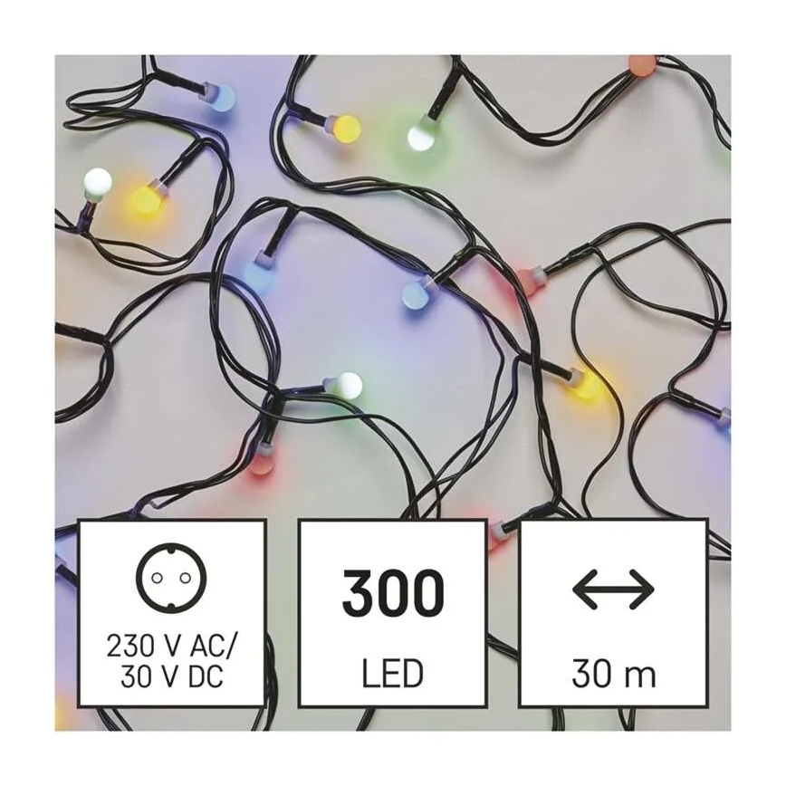 LED-julslinga 300xLED/8 funktioner 35m IP44 varmvit