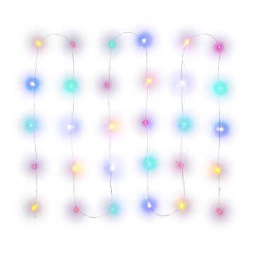 LED julslinga 30xLED/2xAA 3,3 m flerfärgad