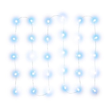 LED julslinga 30xLED/3xAA 3,3m kallvit