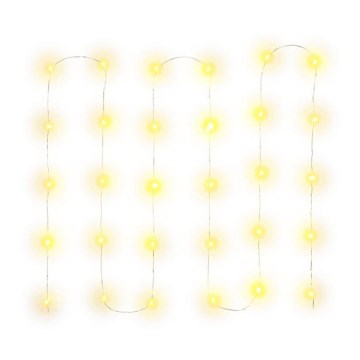 LED-julslinga 30xLED/3xAA 3,3m varmvit
