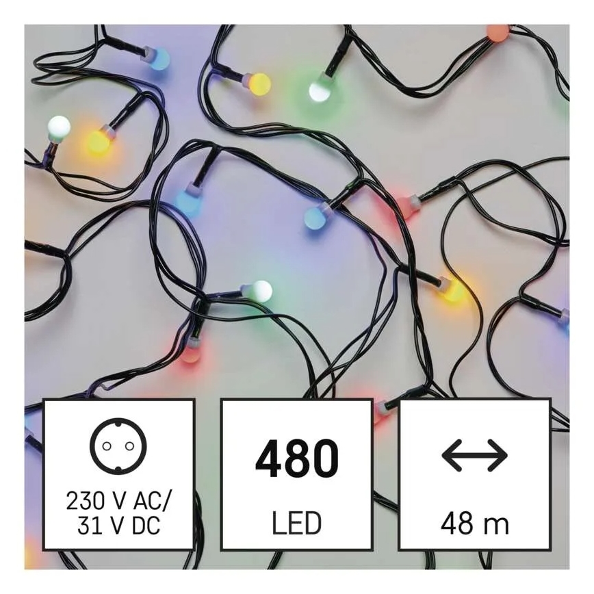 LED-julslinga 480 LED / 8 funktioner 53 m IP44 flerfärgad