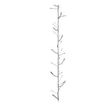 LED-julslinga för inomhusbruk NANO 100xLED/3xAA 2,9m rosa