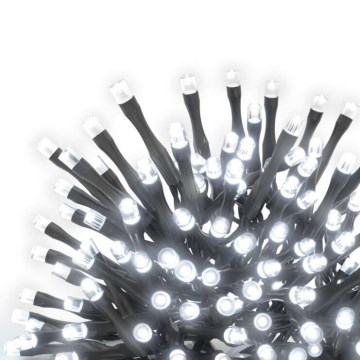 LED-julslinga för utomhusbruk, 100 LED/15 m, IP44, kallvit