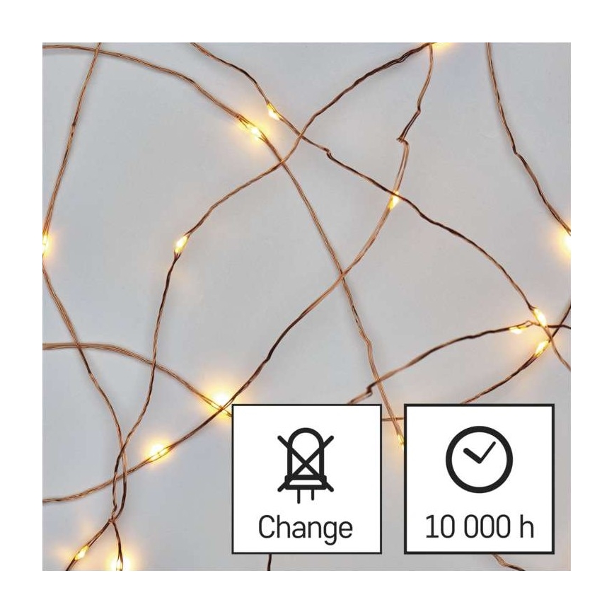 LED-julslinga för utomhusbruk 100xLED/15m IP44 varmvit