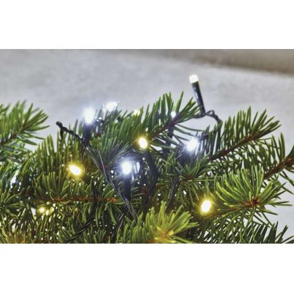 LED julslinga för utomhusbruk 120xLED/2 funktioner 17m IP44 varmvitt/kallvitt