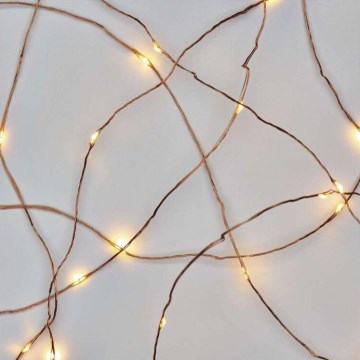 LED-julslinga för utomhusbruk 40 LED/9 m IP44 varmvit