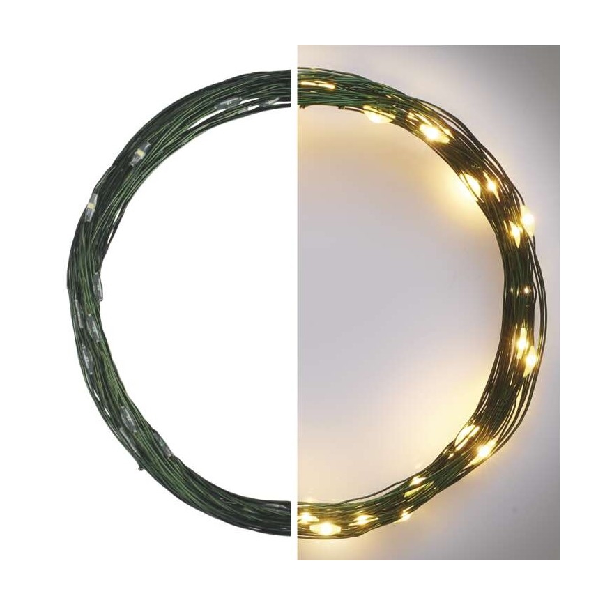 LED julslinga för utomhusbruk 40xLED/9m IP44 varmvit