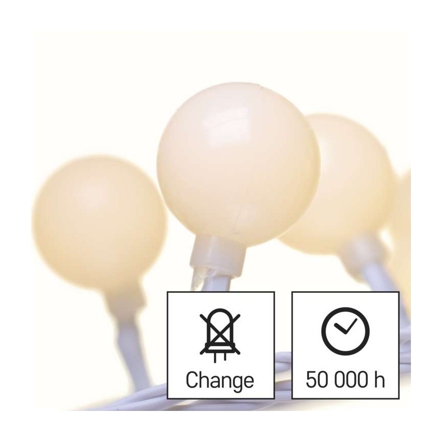 LED julslinga för utomhusbruk 40xLED/9m IP44 varmvit