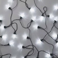 LED julslinga för utomhusbruk, 50 LED, 8 funktioner, 14,8 m, IP44, kallvit