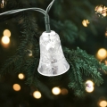 LED julslinga utomhus 20xLED/2xAA 2,2 m IP44 flerfärgade bjällror