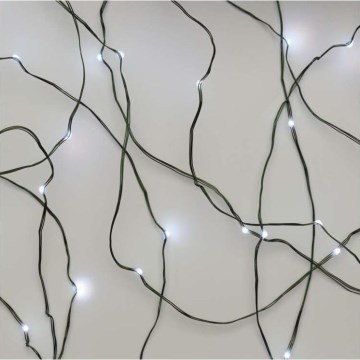 LED julslinga utomhus 75xLED/12,5m IP44 kallvit