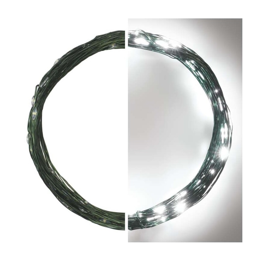 LED julslinga utomhus 75xLED/12,5m IP44 kallvit