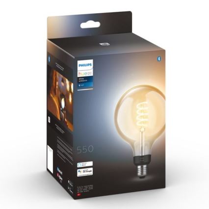 LED ljusreglerad glödlampa  Philips Hue WHITE AMBIANCE G125 E27/7W/230V 2200-4500K
