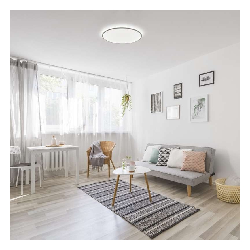 LED ljusreglerad taklampa  LED/24W/230V + fjärrkontroll  rund  2700K-6500K