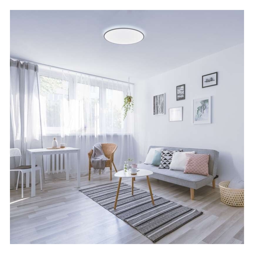 LED ljusreglerad taklampa  LED/24W/230V + fjärrkontroll  rund  2700K-6500K