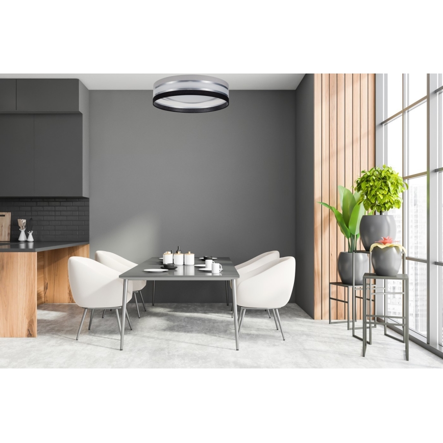 LED Justerbar ljusstyrka taklampa  SMART CORAL LED/24W/230V svart /grå + Fjärrkontroll