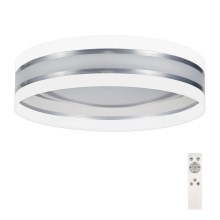 LED Justerbar ljusstyrka taklampa  SMART CORAL LED/24W/230V vit /silver + Fjärrkontroll 