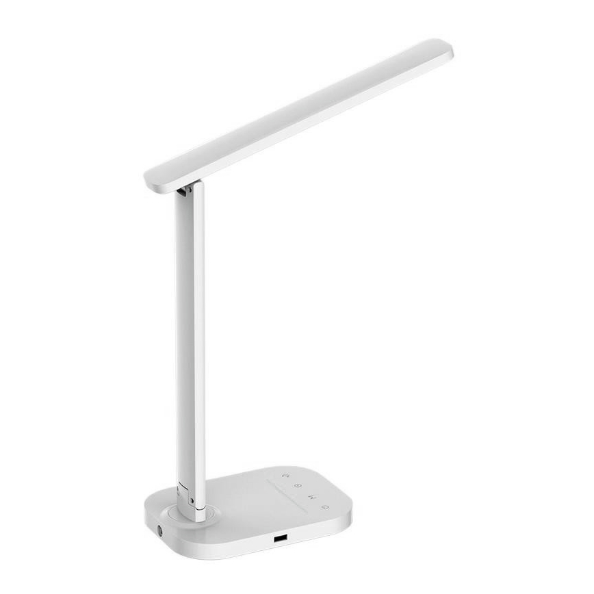LED ljusreglerad touch bordslampa  med USB-anslutning KIARA LED/7W/230V vit 