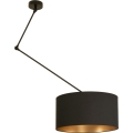 LED justerbar pendellampa på stång GORTA 1xE27/60W/230V svart/guld