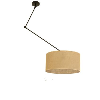 LED-justerbar taklampa med stång GORTA 1xE27/60W/230V i jute