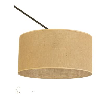 LED-justerbar taklampa med stång GORTA 1xE27/60W/230V i jute