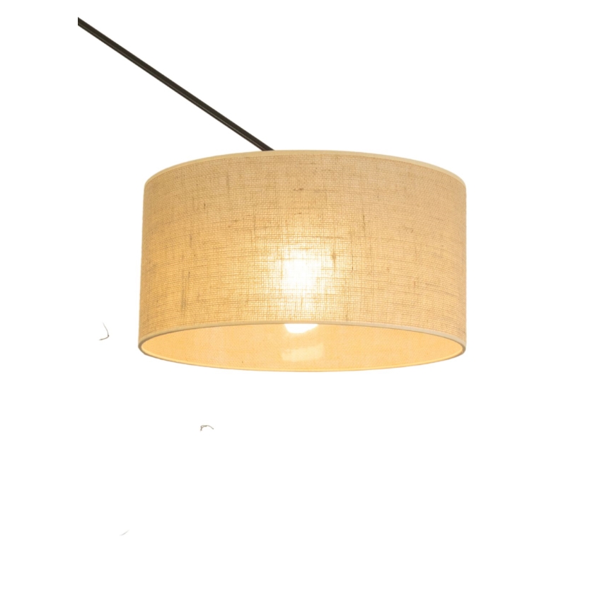 LED-justerbar taklampa med stång GORTA 1xE27/60W/230V i jute