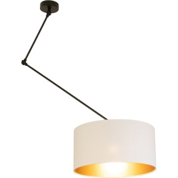 LED justerbar taklampa med stång GORTA 1xE27/60W/230V vit/guld