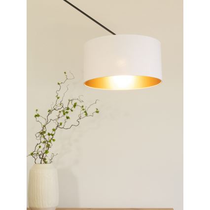 LED justerbar taklampa med stång GORTA 1xE27/60W/230V vit/guld
