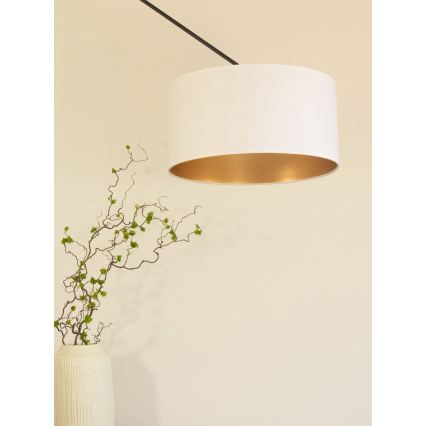 LED justerbar taklampa med stång GORTA 1xE27/60W/230V vit/guld