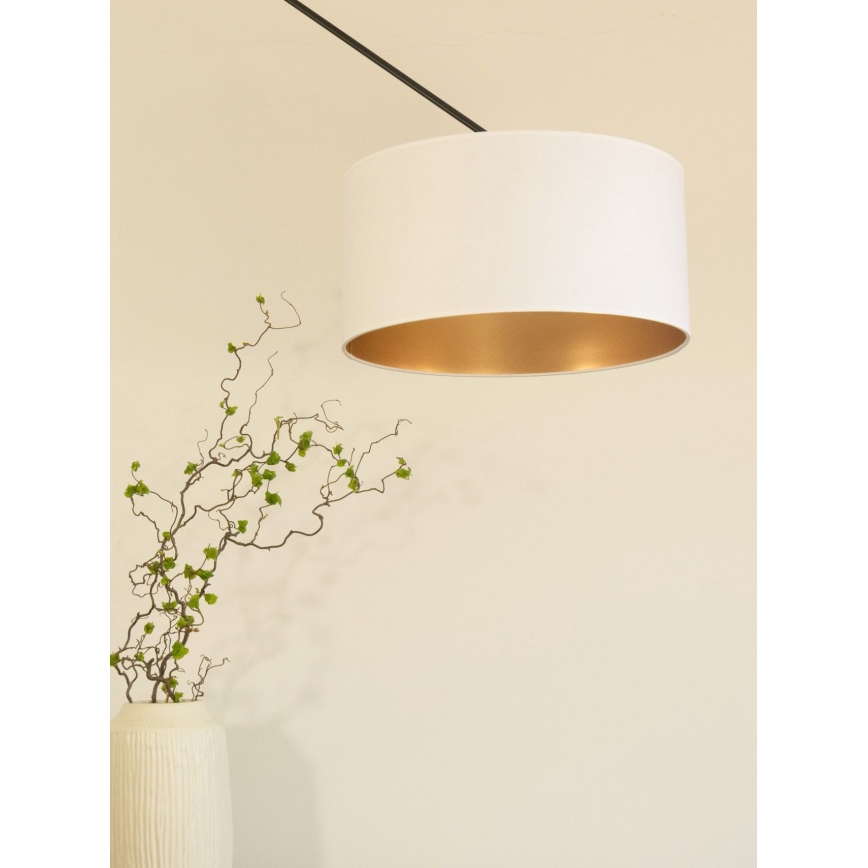 LED justerbar taklampa med stång GORTA 1xE27/60W/230V vit/guld
