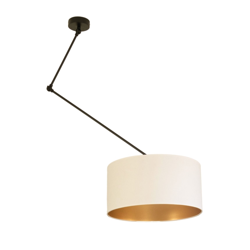 LED justerbar taklampa med stång GORTA 1xE27/60W/230V vit/guld