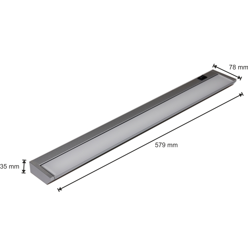 LED köksbelysning bänk LED/10W/230V silver