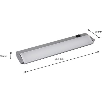 LED köksbelysning bänk LED/5W/230V silver
