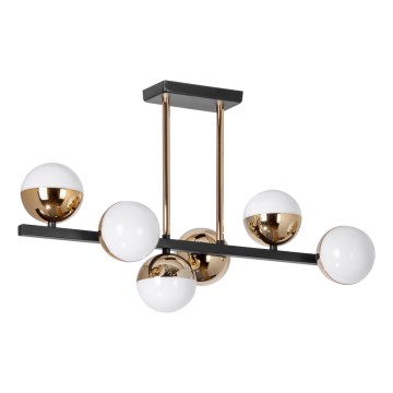 LED-krona på stång 6xLED/7W/230V guld/svart