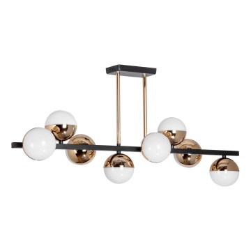 LED-krona på stång 8xLED/7W/230V guld/svart