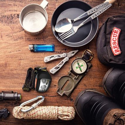 LED Laddningsbar Strålkastare med rött ljus LED/3W/5V